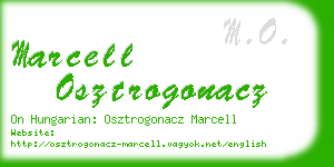 marcell osztrogonacz business card